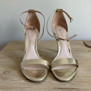 Gold Aldo heels